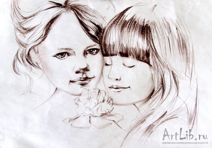 Красивый рисунок сестре. Портрет двух девушек. Рисунок для сестры. Рисунок для сестры лёгкий. Рисунок сестры карандашом.