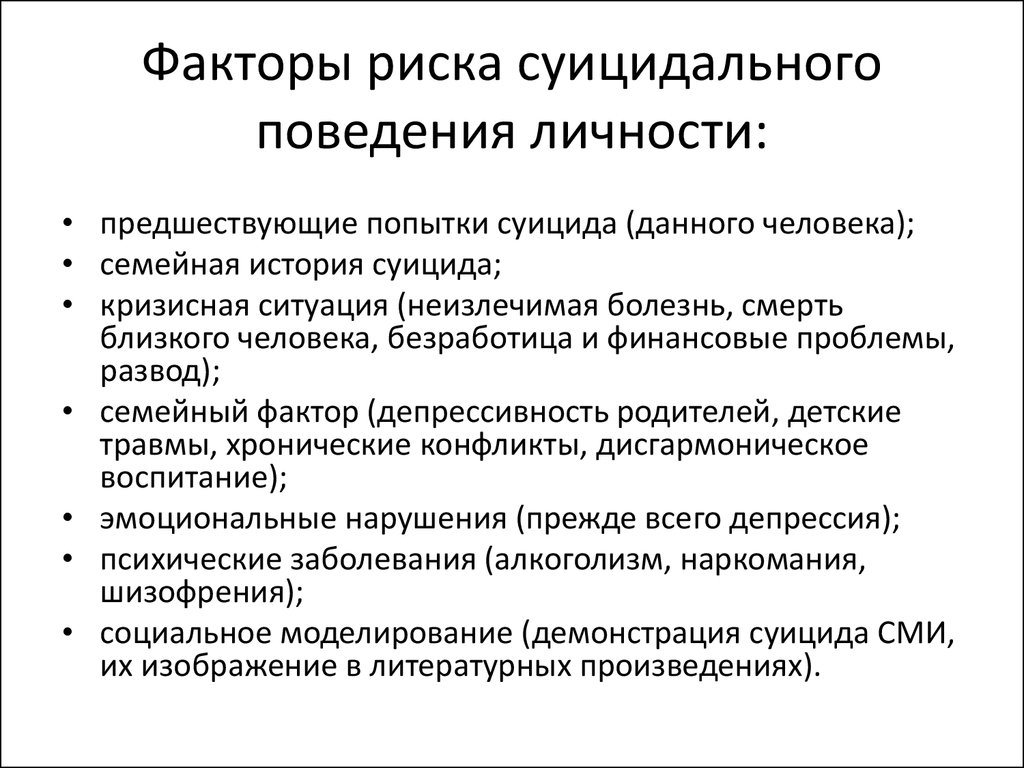 Методика карта риска суицида модификация для подростков л б шнейдер