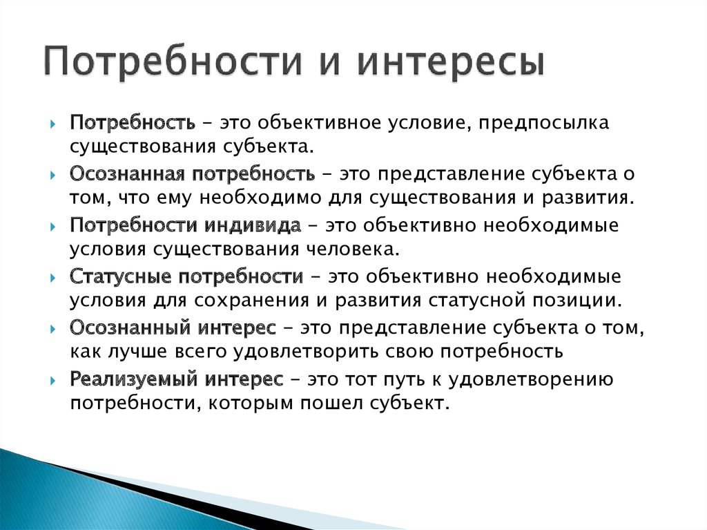 Потребность проекта это