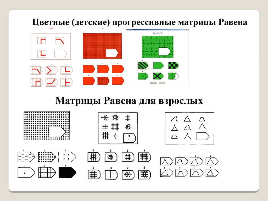 Тест равена презентация