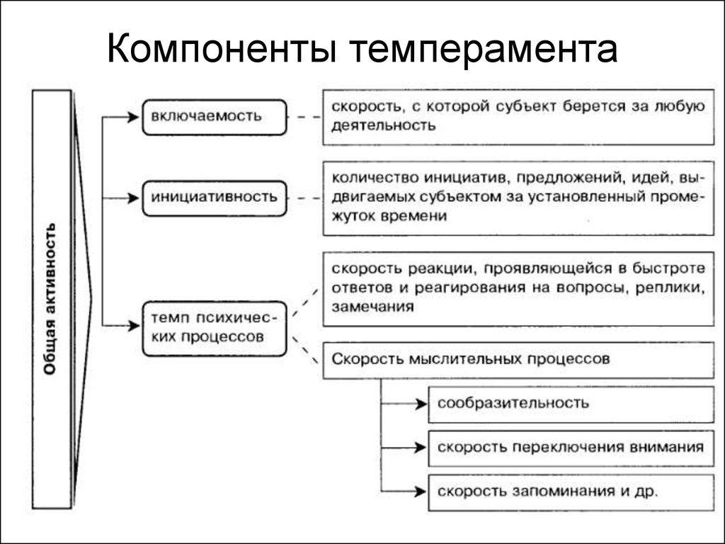 Схема виды темперамента