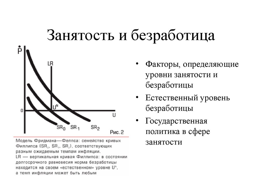 Полная занятость безработица. Монетаристская теория занятости модель Фридмана-Фелпса. Кривая Филлипса модель Фелпса. Занятость и безработица. Факторы определяющие уровень безработицы.