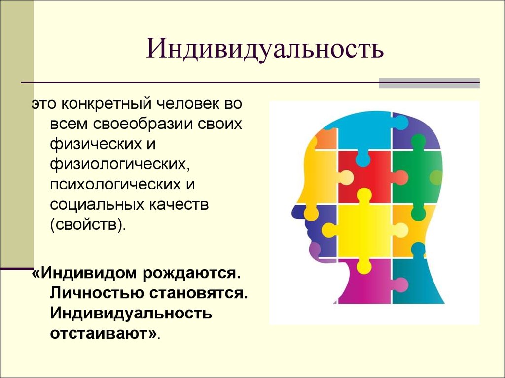 Человек индивидуальная личность. Индивидуальность. Индивидуальность это в психологии. Индивидуальность человека. Психологическая индивидуальность.