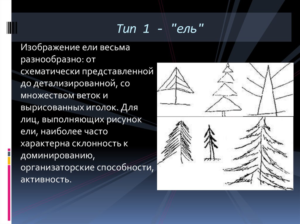 Как может интерпретироваться преобладание красного цвета на проективном рисунке три дерева