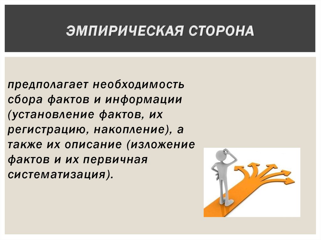 Эмпирическая сторона. Установление факта картинки. Эмпирическая реклама. Изложение эмпирических достоверных фактов.