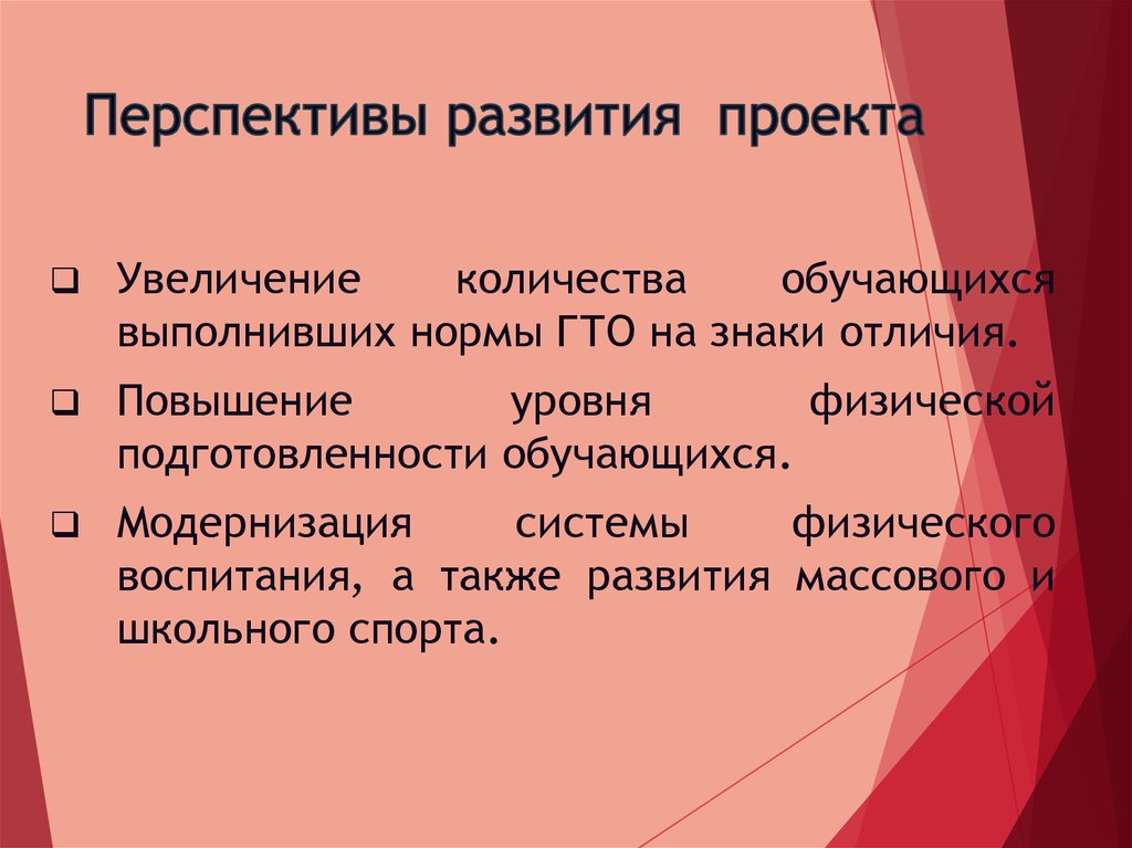 Что такое перспектива развития проекта