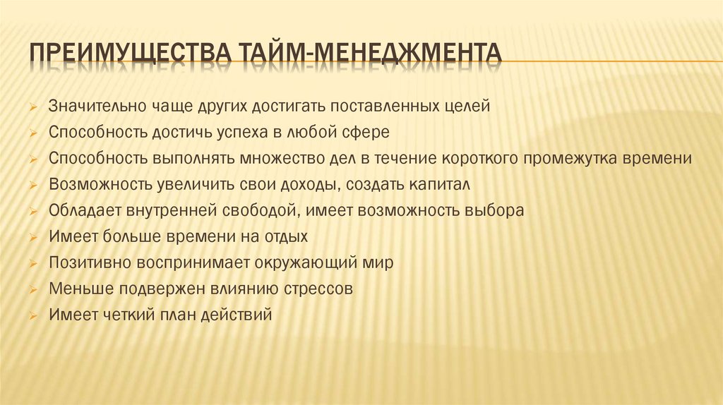 Управления временем тесты