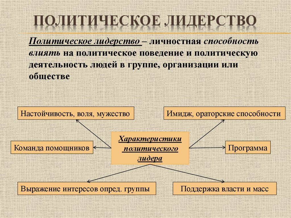 План по политическому лидерству