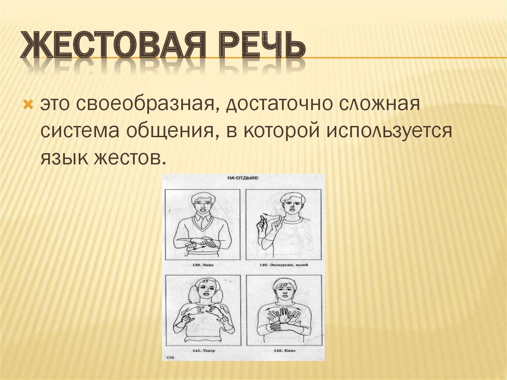 Жестовая речь. Дактильная и жестовая речь. Жесты дактильной речи. Разговорная жестовая речь и калькирующая жестовая речь.