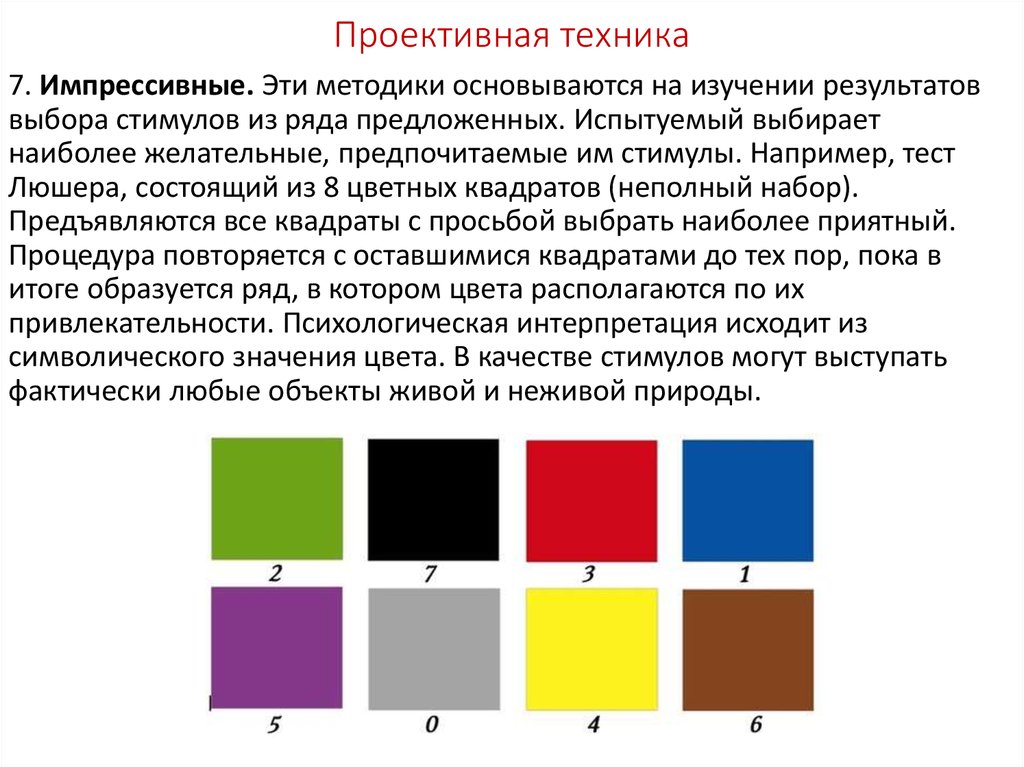 Тест люшера на русском языке
