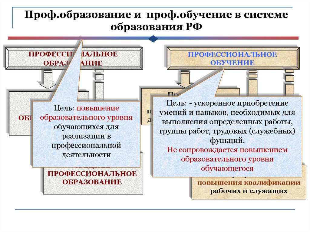 Виды профессионального образования в россии презентация