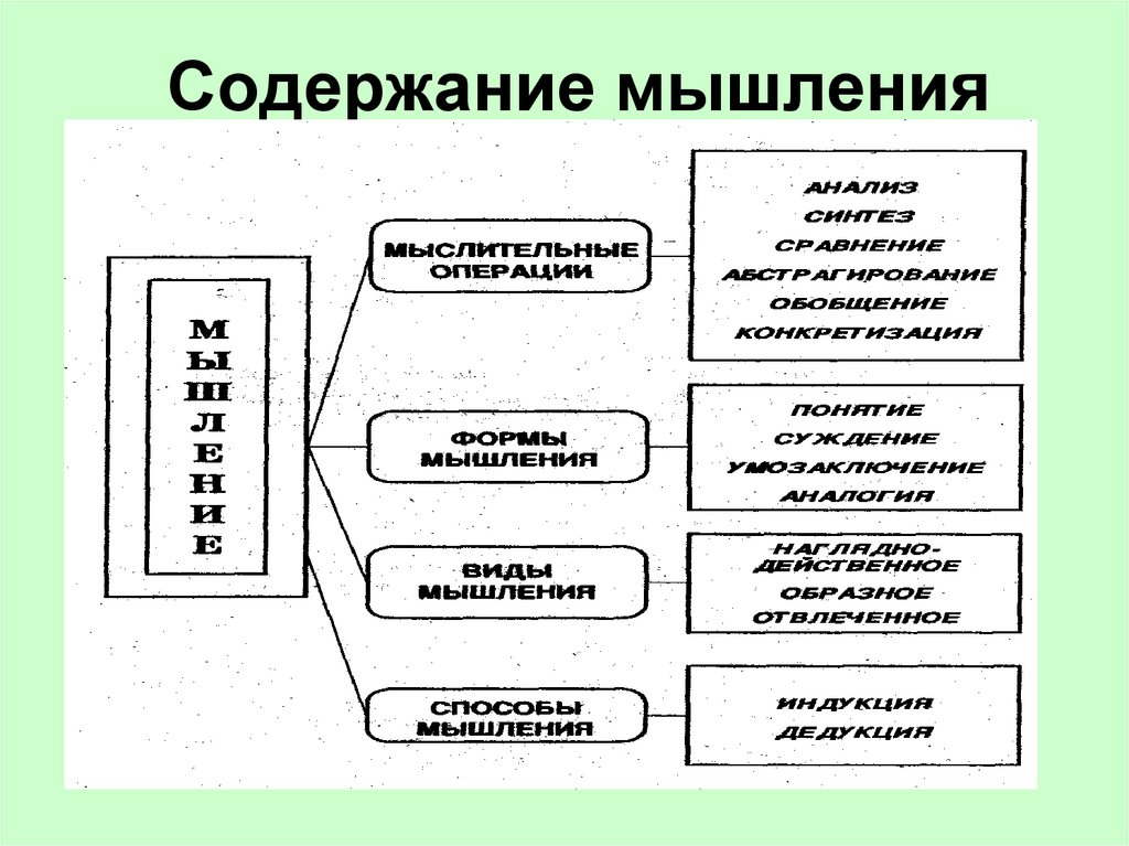 Мышление основные этапы. Схема процесса мышления. Содержание процесса мышления. Виды мышления схема. Структура процесса мышления.