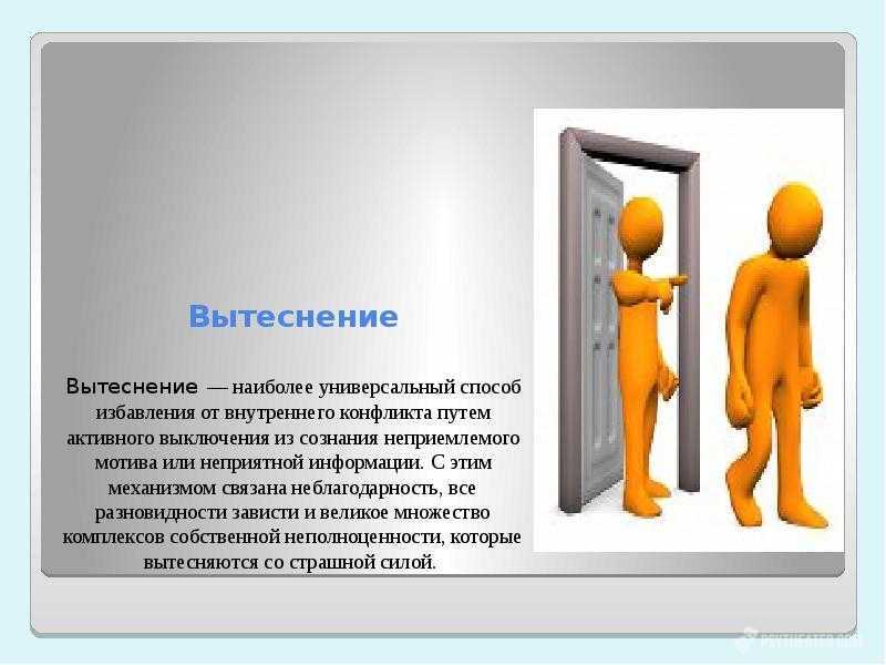 Наиболее универсальными. Вытеснение психологическая защита. Защитные механизмы психики вытеснение. Защитный механизм вытеснение. Психологический механизм вытеснение.