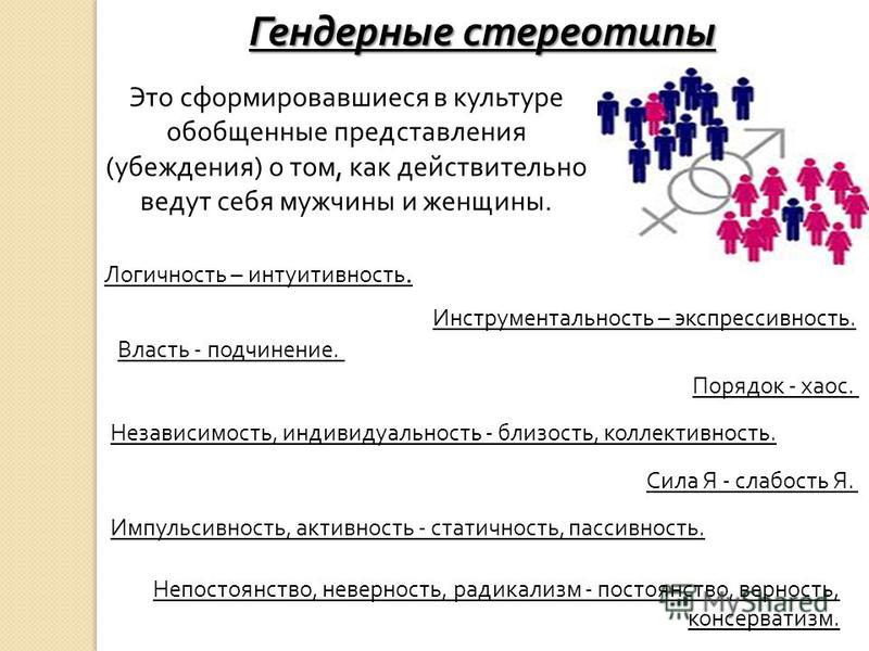 Гендерные стереотипы проект