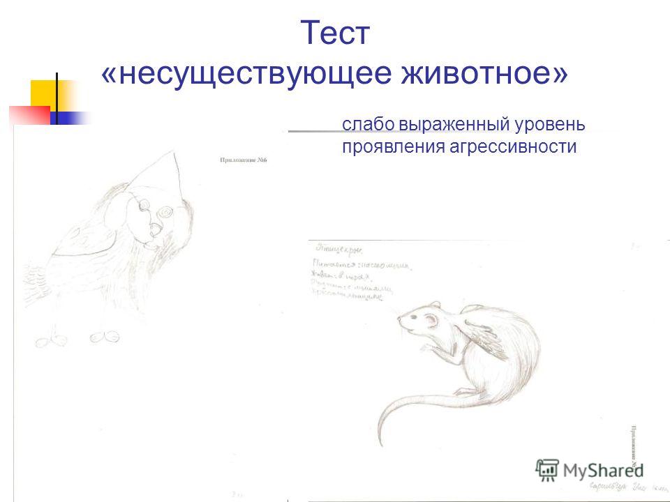 Проективная методика рисунок несуществующего животного пример с анализом