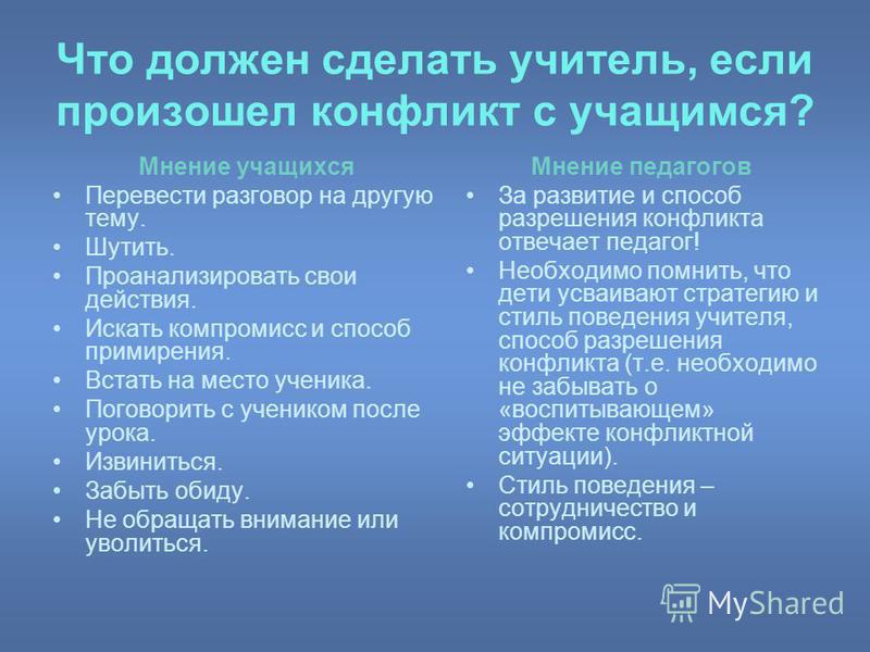 Психологический анализ конфликтной ситуации