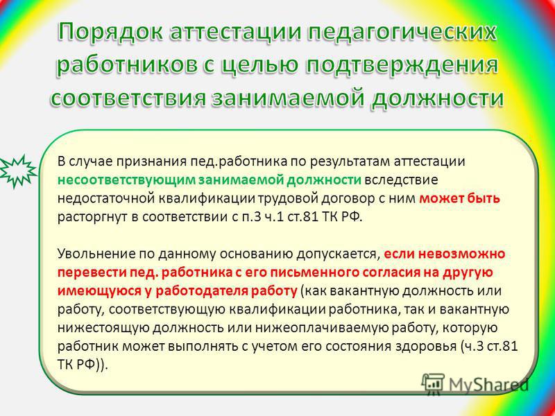 Аттестация работников образования. Порядок аттестации педагогических работников. Аттестация педагогов на соответствие занимаемой должности.