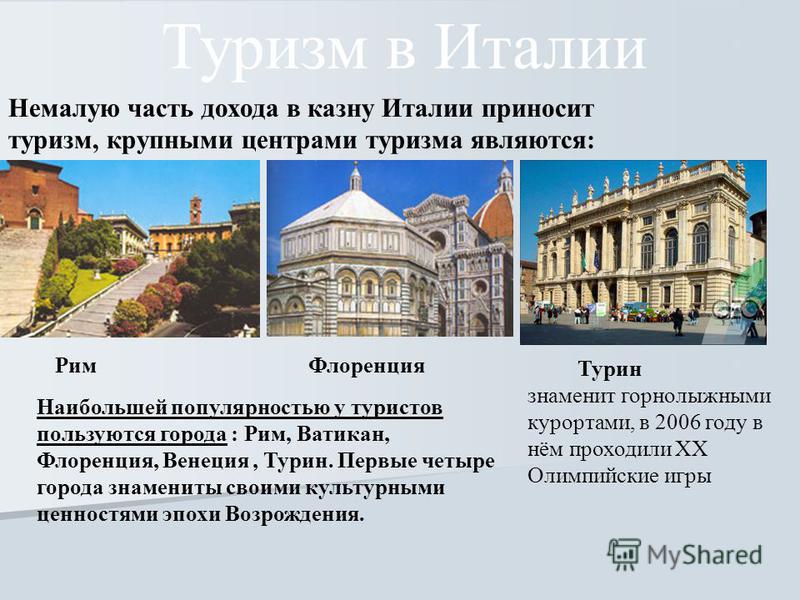 Презентация италия туризм