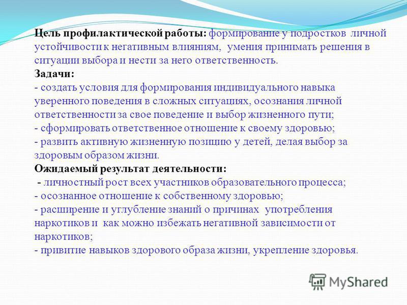 Индивидуальный план профилактической работы с несовершеннолетними в школе