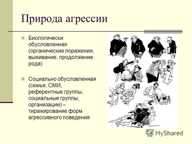 Презентация на тему агрессия по психологии