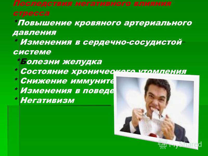 Влияние стресса на организм человека проект 11 класс