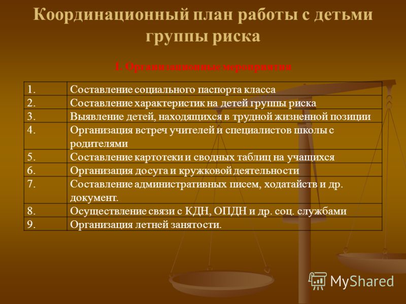 План работы педагога психолога в школе с детьми группы риска в школе