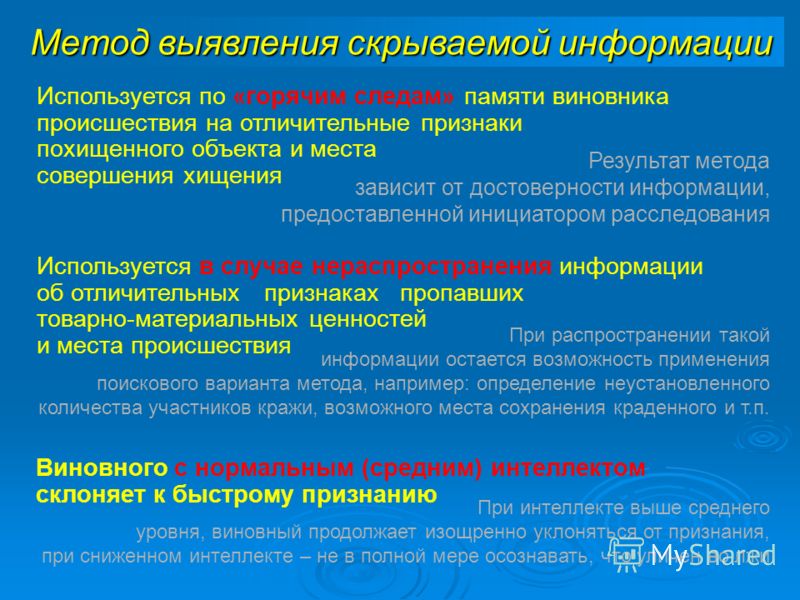 Методы выявления