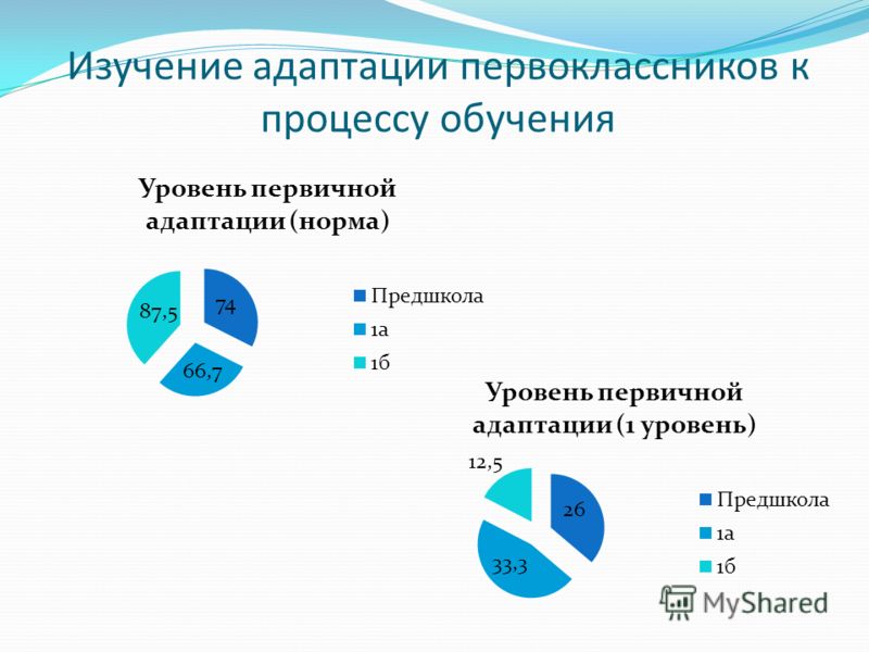 Изучение адаптации. Изучение уровня адаптации первоклассников. Статистика адаптации первоклассников. Норма адаптации. Результаты исследования адаптации первоклассников.