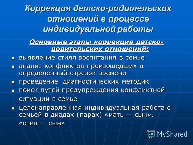 Детско родительские отношения презентация