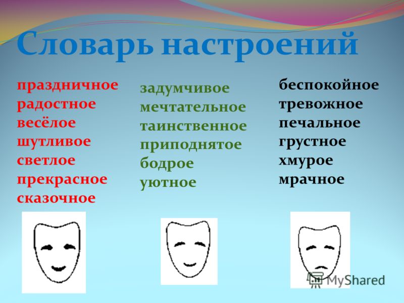 Какое настроение вызывает. Словарь настроений. Словарь настроения для начальной школы. Словарик настроения. Словарик настроений для начальной школы.