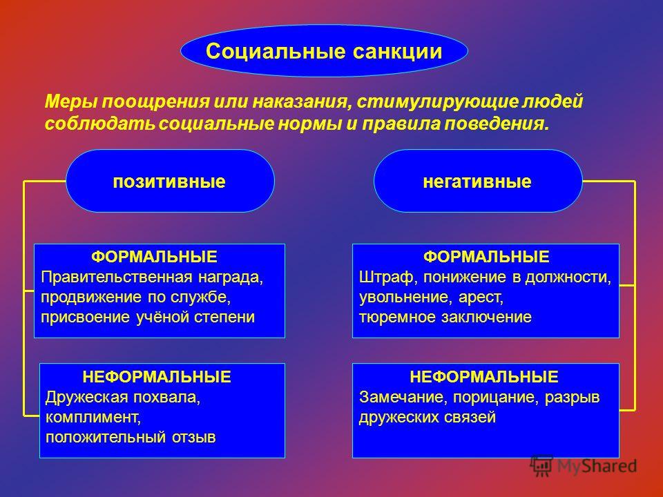 Социальные нормы закрепляют образцы принятого в обществе поведения