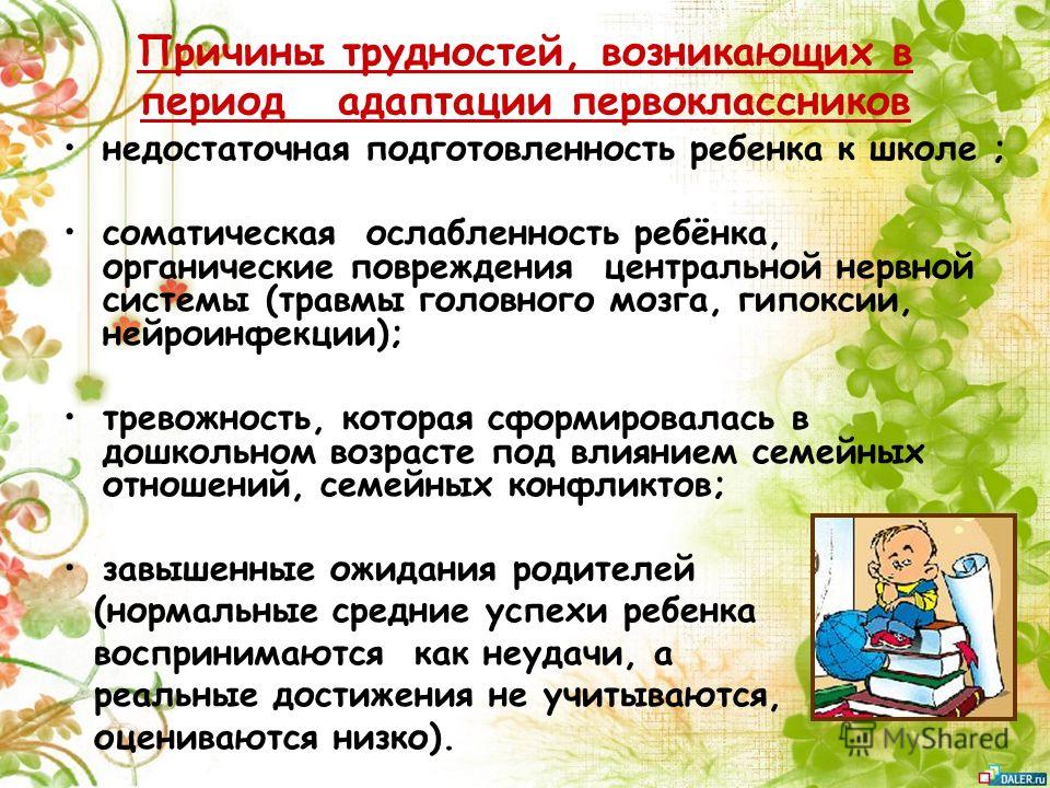 План работы классного руководителя по адаптации первоклассников