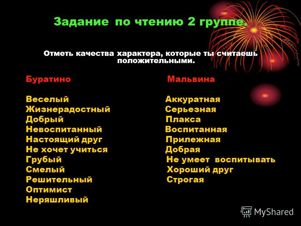 4 качества характера. Положительные качества Буратино. Качества характера Буратино. Черты характера Буратино положительные и отрицательные. Положительные черты Буратино.