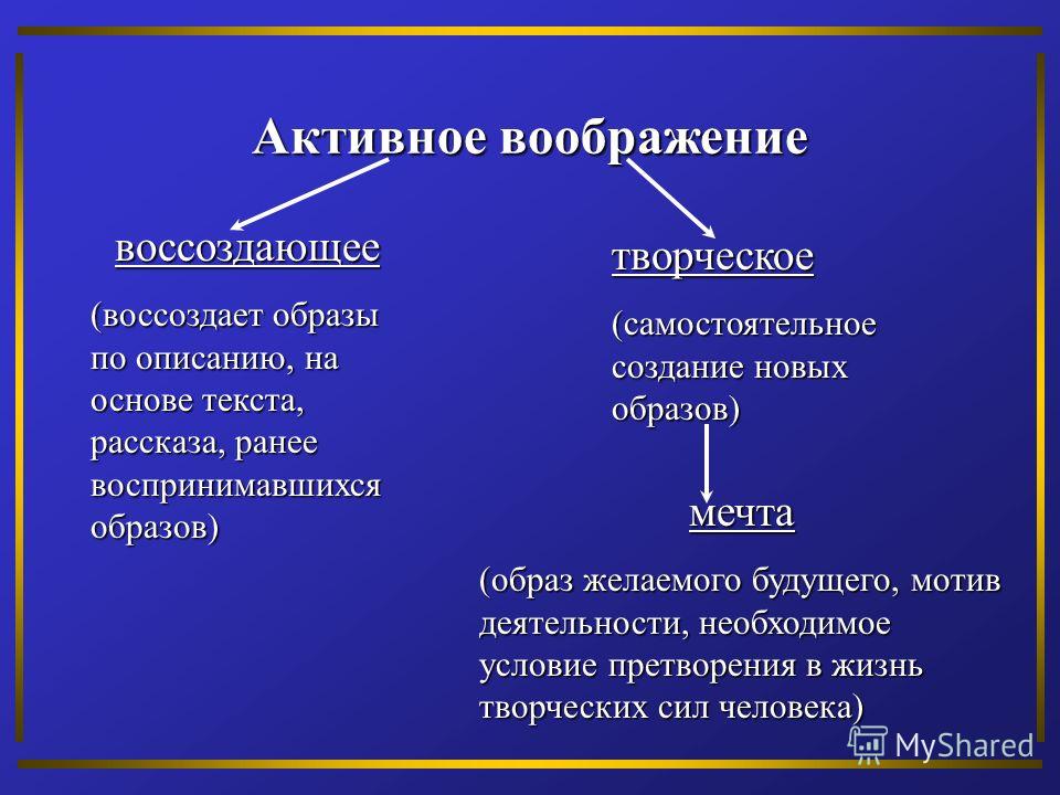 Физиологические основы воображения презентация