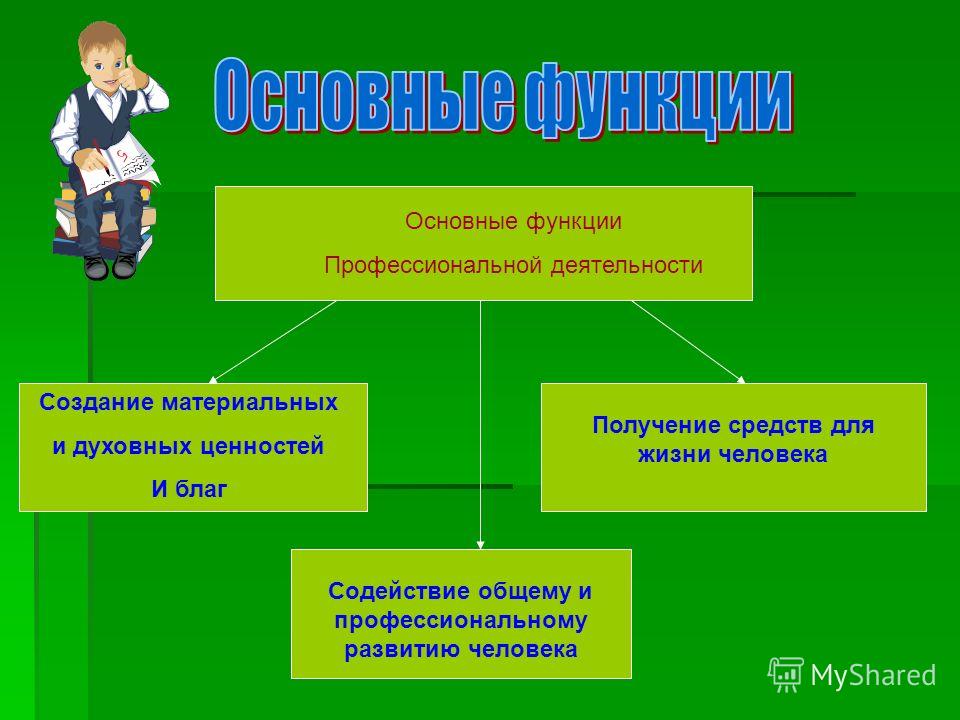 Профессиональная деятельность функции дошкольного