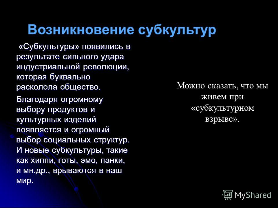 Ценности Нормы Поведения Стиль Жизни Молодежных Субкультур