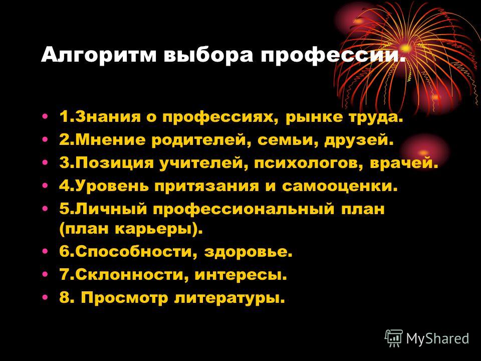 Основы выбора профессии 8 класс проект