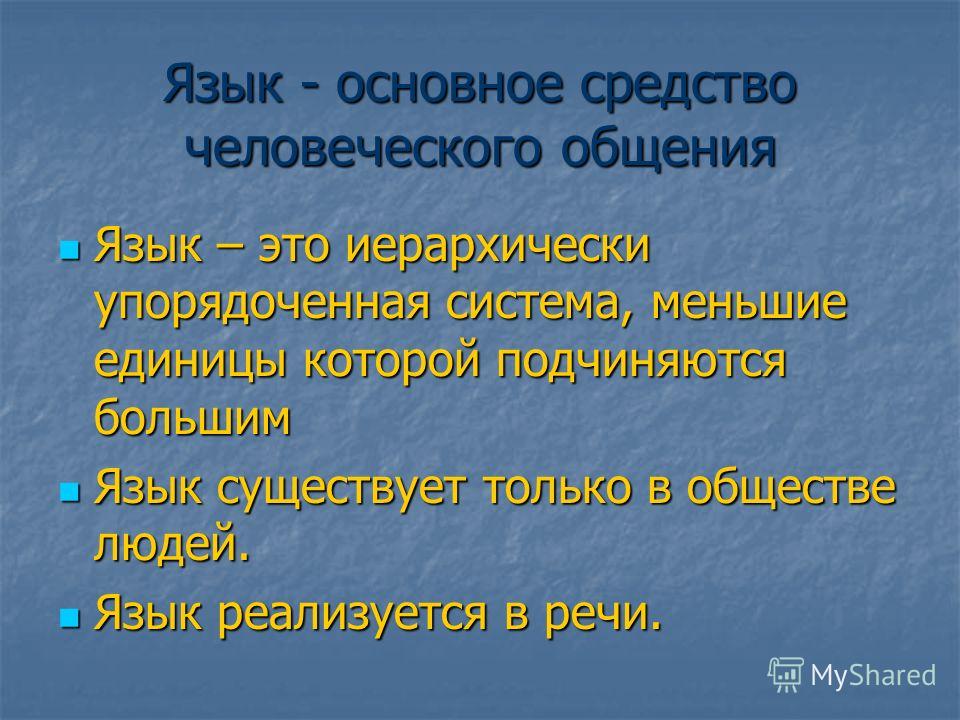 Презентация 5 класс язык и общение