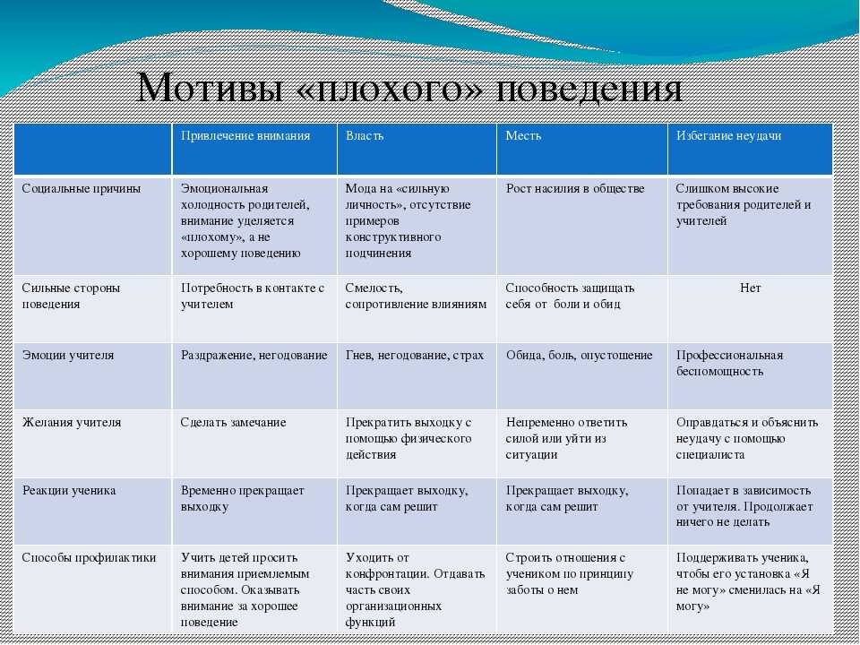 Виды мотивов поведения