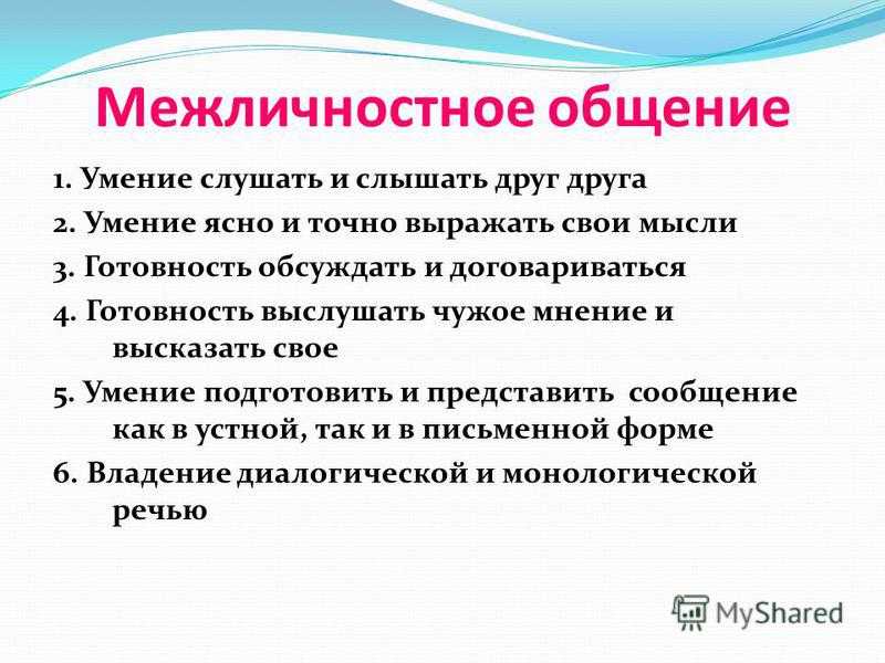 План общение как взаимодействие