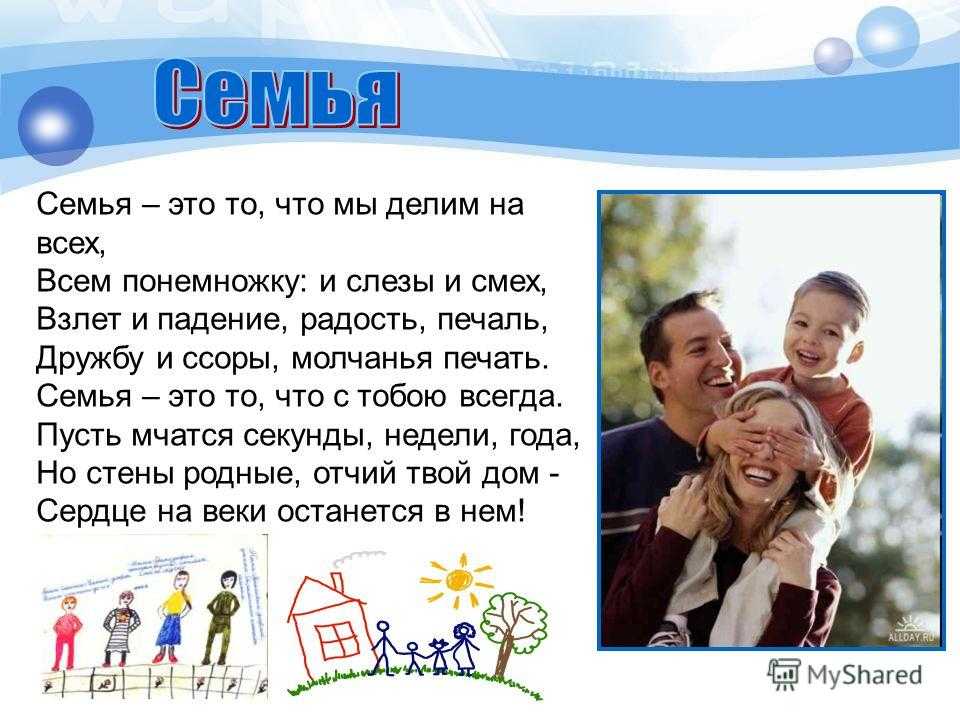День семьи 1 класс классный час с презентацией
