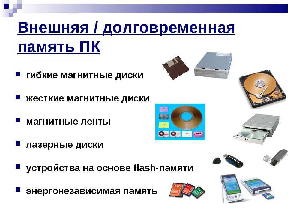 Назовите внешние. Внешняя долговременная память. Память компьютера Оперативная память долговременная память схема. Флеш память Информатика внешняя память. Таблица память компьютера Оперативная память долговременная память.