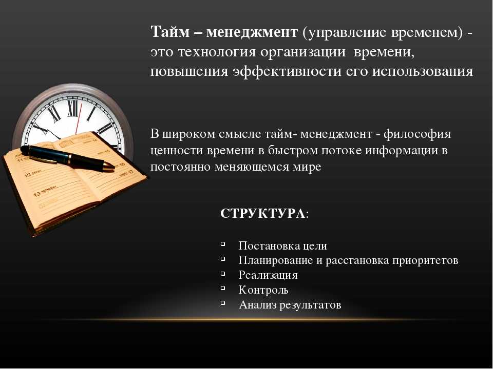 Презентация по тайм менеджменту