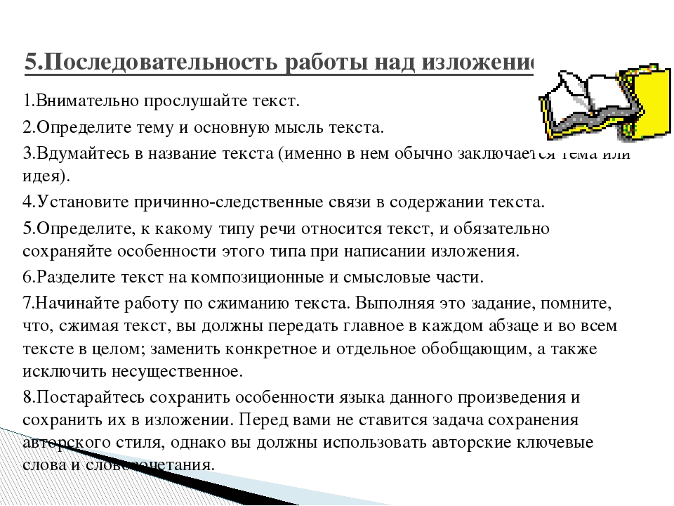 Изложение идеи. Алгоритм работы над изложением. Последовательность работы над изложением в начальной школе. План работы над изложением. Последовательность этапов работы над изложением:.