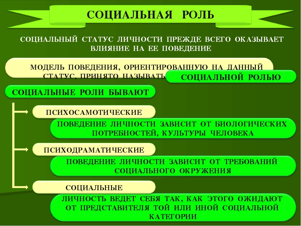 Социально ролевое поведение личности