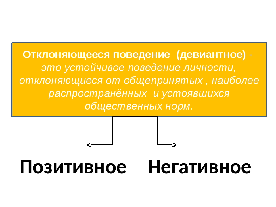 Негативное отклоняющееся поведение