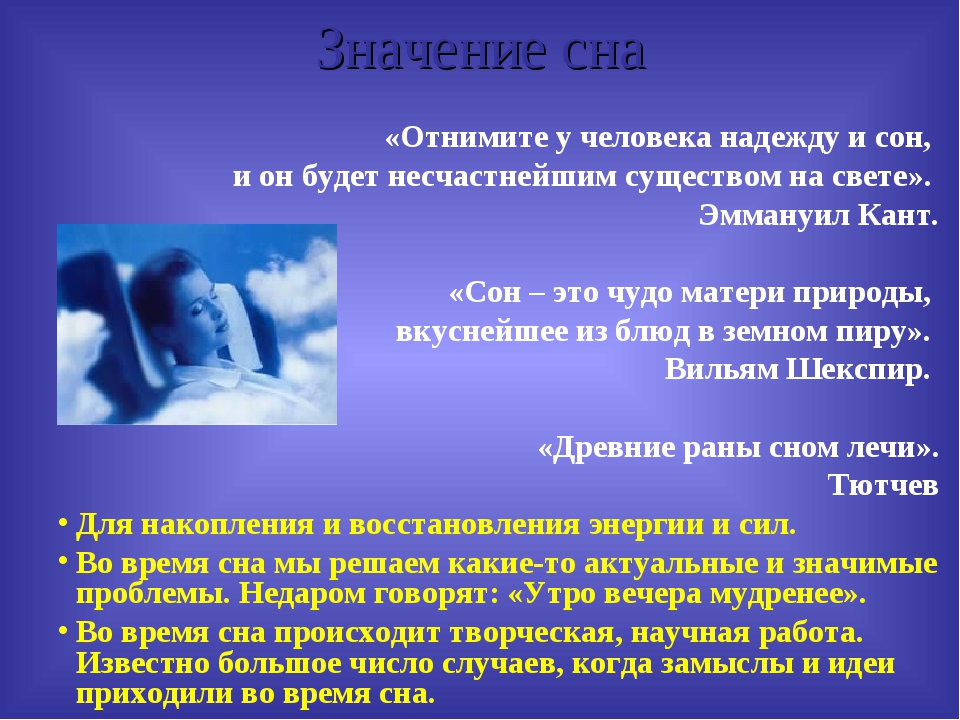 Презентация по биологии 8 класс на тему сон и сновидения