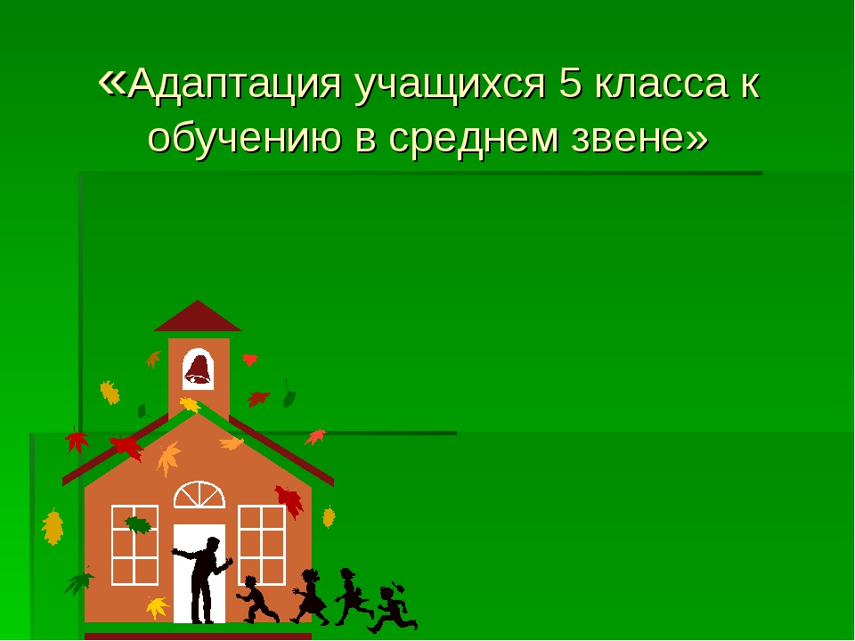 Презентация на тему адаптация 5 классников