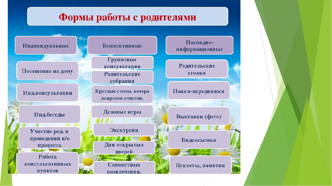 Методы работы в доу. Современные формы работы с родителями в ДОУ. Формы работы воспитателя с родителями в детском саду. Индивидуальные формы работы с родителями в детском саду. Формы взаимодействия с родителями в детском саду по ФГОС.