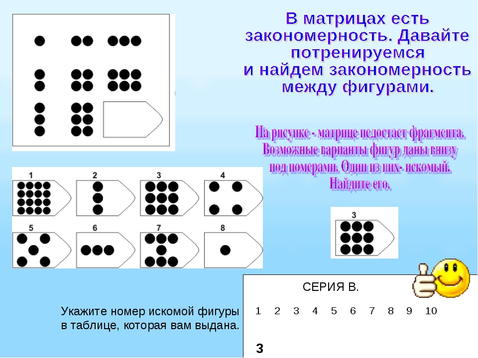 Пройти тест матрицы равена